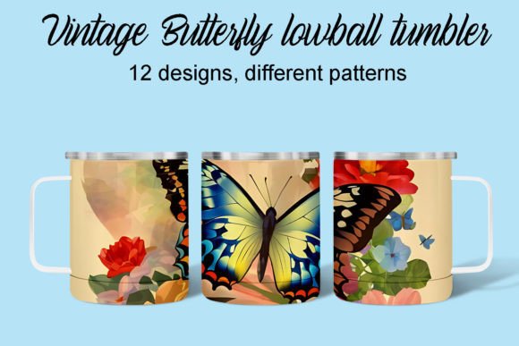 FREE Vintage Butterfly Lowball Tumblers