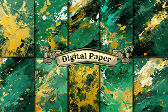 Green and Gold Ink Digital Paper: A Versatile Creative Asset for Modern Designers and Entrepreneurs
