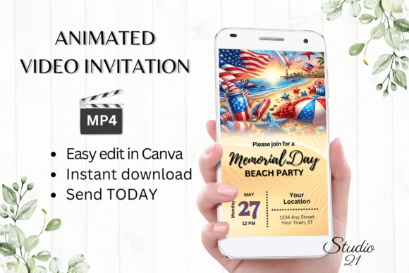 Memorial Day Beach Party Invitation: Digital Guide