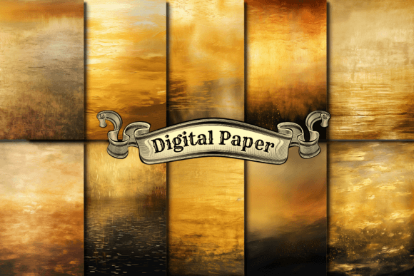 Rustic Gold Digital Papers: Elegant Textures for Design