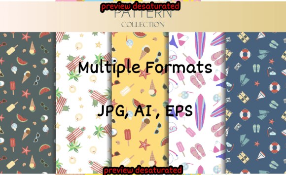Set Seamless Summer Patterns: A Fresh Approach to Design Versatility
