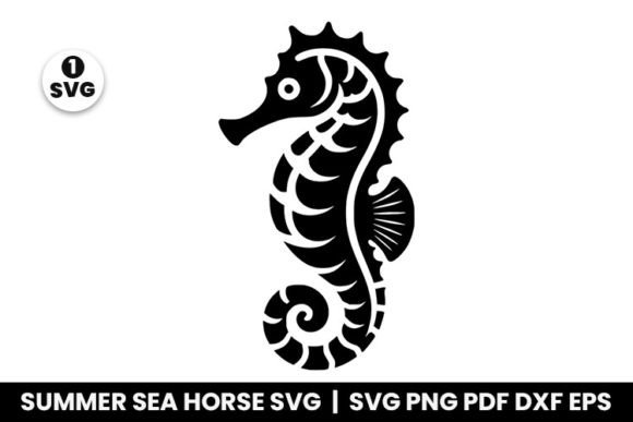 Summer Sea Horse Sublimation SVG Element: Elevate Your Seasonal Designs with Ocean-Inspired Art