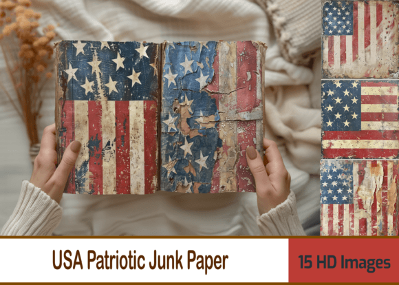 USA Patriotic Junk Paper: Elevate Your Digital Projects with High-Quality Backgrounds